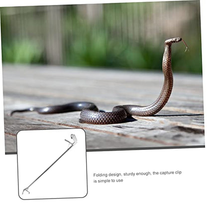 Toddmomy Stainless Steel Snake Grabber Tool Reptile Grabber Snake Catcher Clip Snake Stick Catcher