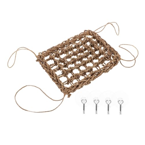 POPETPOP Lizard Hammock for Reptiles Woven Pet Rest Swing for Bearded Dragons Geckos Pets Durable Straw Materials Secure for Relaxation