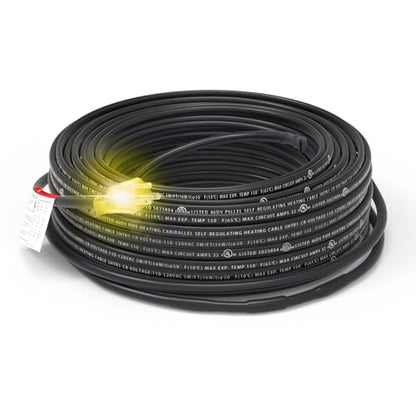HEATIT PLSR1 18-feet 120V Industrial and commercial grade Self Regulating Heating Cable long term use design, heavy duty, Wet or Dry, Cold lead 10ft, 12YR Warranty - color: 18 Feet-10, style: 120V