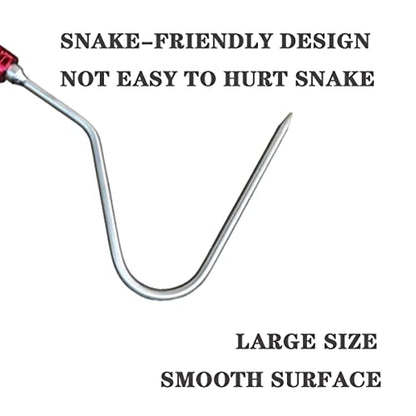 48'' High-Carbon Snake Hook Catcher Stick Tongs Grabber Reptile Pick-up Handling Tools for Catching,Moving Snakes or Hunting Game Finders