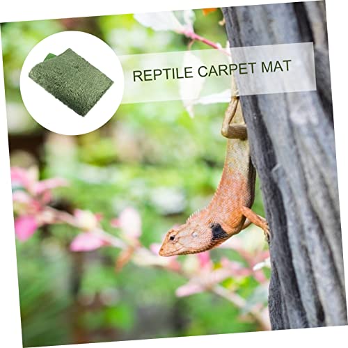 Levemolo 2pcs Reptile Carpet Substrate Liner for Terrarium Durable Moss Mat for Tortoise and Lizard Habitat Washable and Reusable Easy to Fit Any Tank