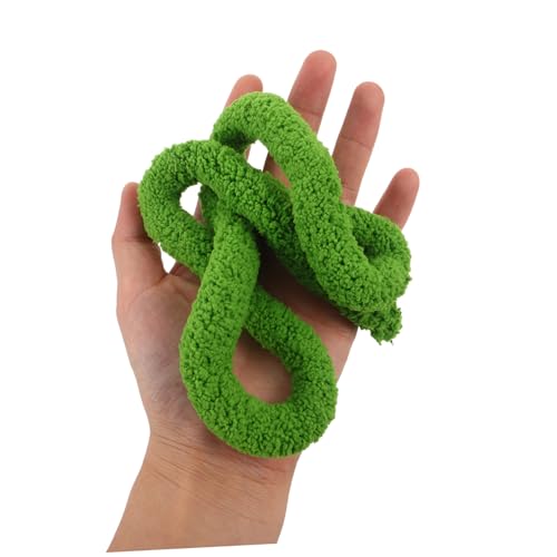 Toyvian Reptile Climbing Vines and Terrarium Rope, 50cm Artificial Moss Simulation Vine for Lizard and Bearded Dragon Habitat, Flexible Swing Accessory for Reptile Tank Decor