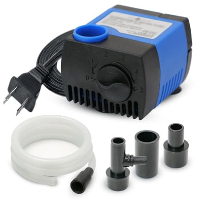 80 GPH Submersible Water Pump - Adjustable Quite Aquariums, Fountains, Hydroponics, and Pond Pump, 2.25 ft Lift, 4.5W - 5 Pack - color: Blue; 5 Pack, size: 80 GPH