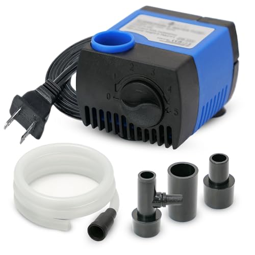 80 GPH Submersible Water Pump - Adjustable Quite Aquariums, Fountains, Hydroponics, and Pond Pump, 2.25 ft Lift, 4.5W - 3 Pack - color: Blue; 3 Pack, size: 80 GPH