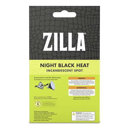 Zilla Incandescent Spot Bulb, for Nocturnal Reptile Species, Night Black - size: Pack of 1, style: Night Black (150W)