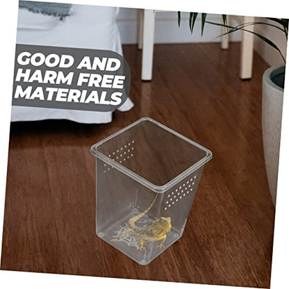 Toddmomy 3pcs Practical Enclosures for Tarantula Transparent Spider Breeder Boxes Ventilation for Small Animals Feeding Habitat for Reptiles and