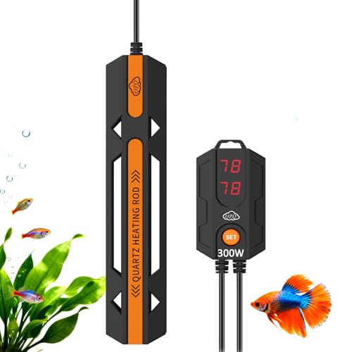 QZQ Aquarium Heater, 300W Fish Tank Heater with Temperature Controller, Leaving Water Automatically Stop Heating, Overheating Protection, Turtle Tank Heater for Freshwater & Saltwater - size: 300W