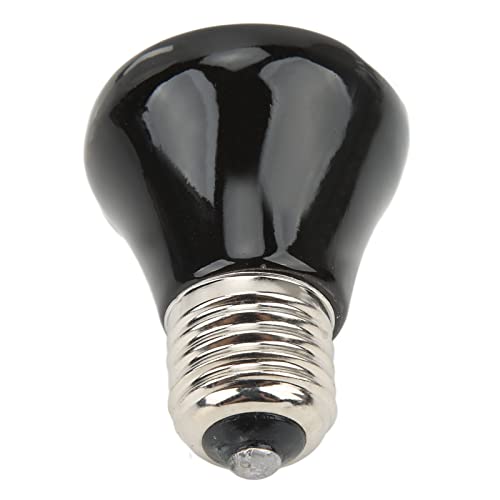 EMUKOEP Ceramic Reptile Heat Lamp Bulb Ceramic Heat Lamp Mini Infrared Heat Ceramic Amphibian Heating Lamp for Lizards Reptiles 220V‑240V (100W Black)