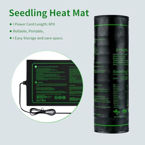 Upgrade 20"x20" Durable Waterproof Seedling Heat Mat with ETL Certified, Warm Hydroponic Heating Pad for Germination,Indoor Gardening,Brewing and Greenhouse - style: 20"x20" Heat Mat -Upgrade Version