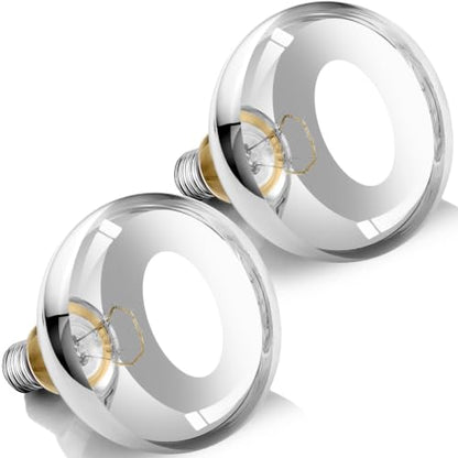250W Clear Heat Lamp Bulbs, 8000 Hours Rated, R40 Bathroom Shower Incandescent Light Bulb, Infrared Heating for Chickens, Reptiles, Pets, Food, E26 Base, 2 Pack - color: White, size: 2 Pack