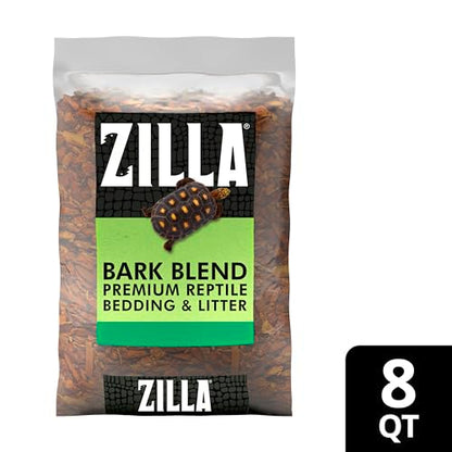 Zilla Reptile Terrarium Bedding Substrate Bark Blend, 8 Quart - size: 8-Quart