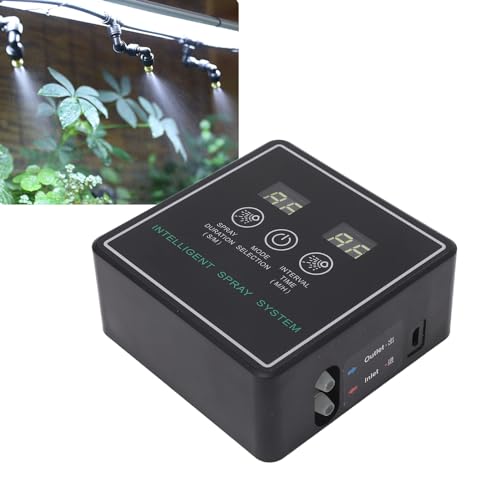 Bewinner Reptile Fogger Smart Spray System, Automatic Timing Humidifier with 360° Adjustable Nozzles for Terrarium, High Density Mist for Amphibians, Lizards, Snakes, Frogs, Indoor