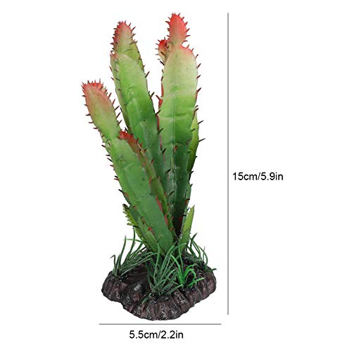 Artificial Cactus Plant - Plastic Cactus Decorations for Home, Terrarium, and Reptile Habitats - Simulation Plastic Aquatic Plants for Flower Arrangements