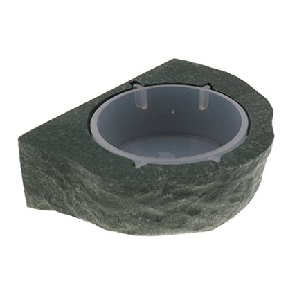 2 Pieces Magnetic Feeding Bowl Reptile Feeder for Lizard Snake Crested Gecko (Green) - color: Green