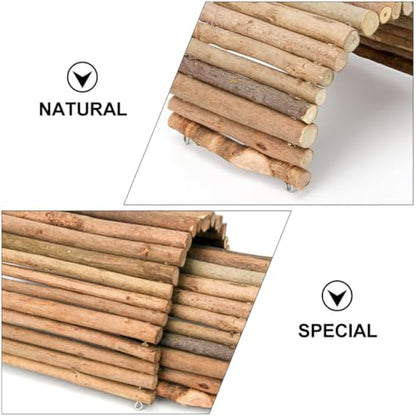 Gadpiparty Natural Solid Wood Reptile Hiding House and Fence Set Small and Large Sizes Shelter for Tortoise Hamster Lizard and Small Pet Reptiles Suitable for Terrariums