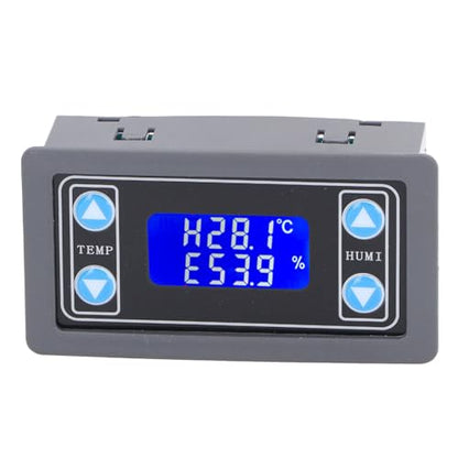 Digital Thermostat Humidistat Controller Dual Relay Output Temperature Humidity Control Module for Greenhouse Reptile Terrarium ABS Plastic