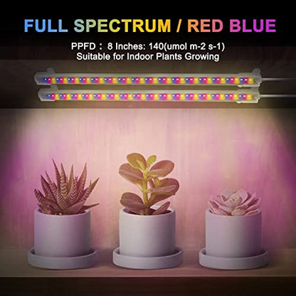 Mosthink Grow Lights for Indoor Plants, LED Grow Light Strips with Auto Timer