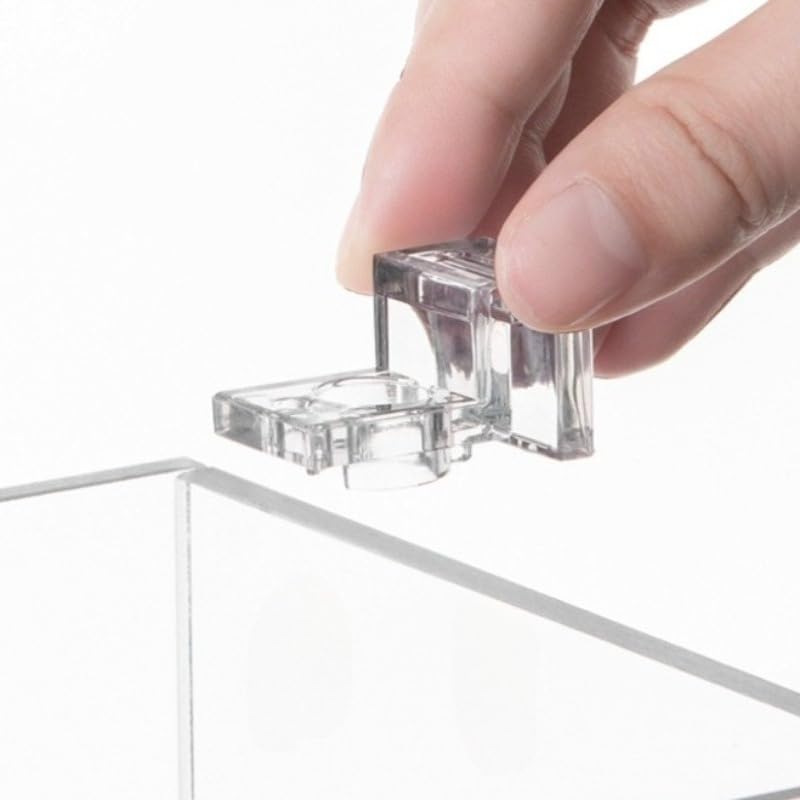6pcs Aquarium Lid Support Bracket Fish Tank Cover Holder Stand Acrylic Fishtanks Cover Support Clamp Clips for Aquariums (Suitable for 10mm Thick Aquarium Walls) - size: Suitable for 10mm thick aquarium walls