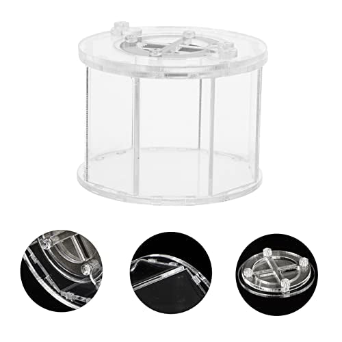 COLLBATH Transparent Reptile Breeding Box with Ventilation Feeding Case for Spiders Geckos and Snakes Durable Acrylic Habitat for Pet Display and Observation