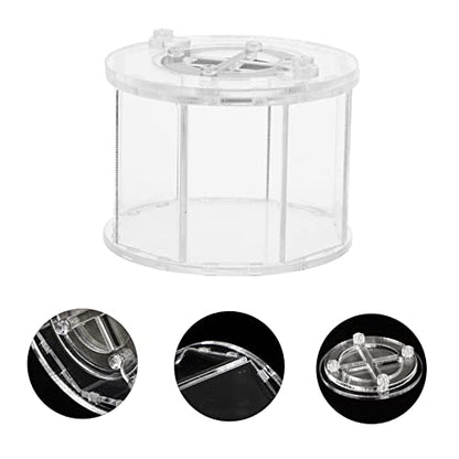 COLLBATH Transparent Reptile Breeding Box with Ventilation Feeding Case for Spiders Geckos and Snakes Durable Acrylic Habitat for Pet Display and Observation