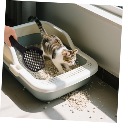 TOYANDONA 2pcs Cat Litter Scoop Set Ergonomic Plastic Scooper Fine Sifting Design for Easy Waste Removal Litter Boxes and Reptile Terrariums and Comfortable Grip