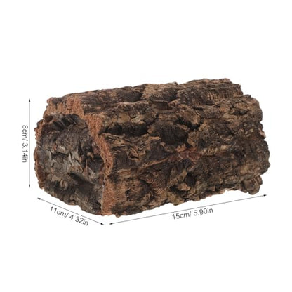 Reptile Hide Cave - Natural Cork Bark Lizard Hideout - Arched Tree Bark Tunnel for Gecko Turtle Snake Hermit Crab Climbing and Resting 6x4'' - size: 15.00X11.00X8.00CM
