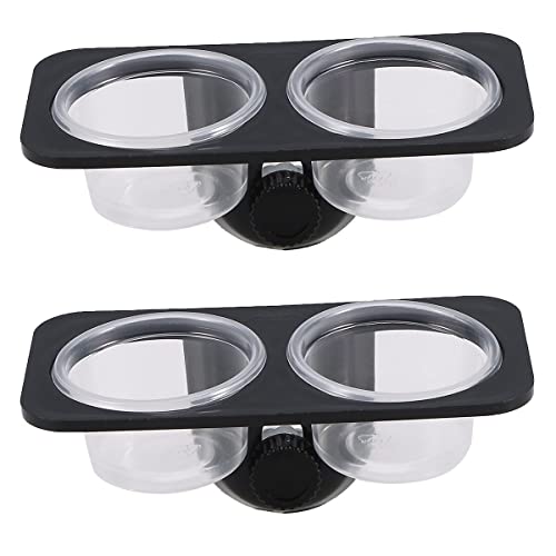 2pcs X Water Drinking Scorpion- Grid Feed Bark Type| Turtle Ledge-Small Plastic Geckos Sand Feeder Iguana Reptiles Supplies Fountain Cork Double Improved Tank Small