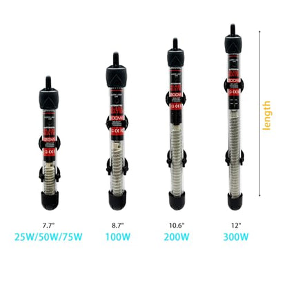 Fish Tank Aquarium Heater - Adjustable Temperature Submersible Thermostat Heater,25W/50W/100W/150W/200W/300W - size: 100W