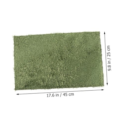 BESPORTBLE Reptile Carpet Mat for Terrarium Washable Lawn-Shaped Reusable Liner for Tortoises Bearded Dragons and Amphibians Easy to Cut and Install Moisture Protection