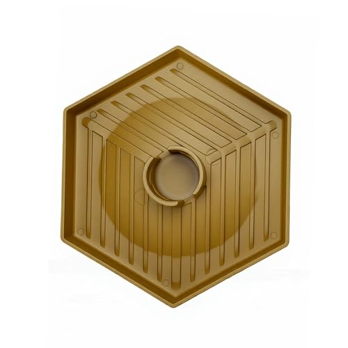 Rengue Reptile Water Feeder, Automatic Water Dispenser Food and Bowl Feeding Accessories for Bearded Dragons Lizards Geckos Crawler Breeding Tools, Reptile Hatching Supplies (Earthy Yellow) - color: Earthy Yellow