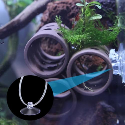 ANCIRS 30pcs 25mm Suction Cups with 50pcs Transparent Zip Ties, Aquarium Suction Cups for Fish Tank Plant Holder Decoration, Rubber Sucker Pad Without Hooks for Home & Kitchen Hanging Organization - size: 25 mm