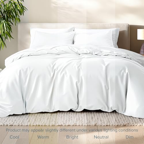 Bare Home Bedding Duvet Cover Extra Long - Premium 1800 Super Soft Collection - Lightweight, Cooling Duvet Cover - Soft Breathable Bedding (Twin/Twin XL, White) - color: 01 - White (No Comforter), size: Twin/Twin XL