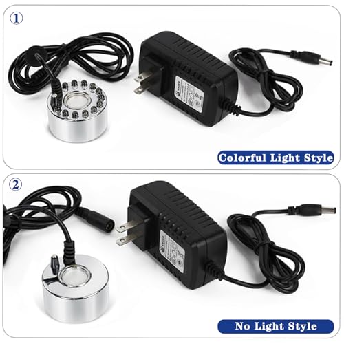 Mist Maker Fogger, Water Pond Fountain Fogger for Water Fountain Pond Pot Rockery Sink (Basic Style, Without Light) - size: Without Light, style: Basic Style