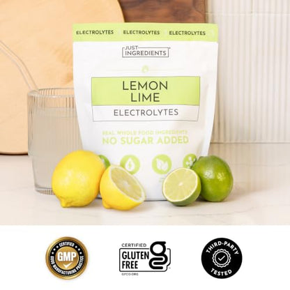 Lemon Lime Electrolytes – 30‑Serving Hydration Drink Mix with Coconut Water, Sea Salt, and Trace Minerals – Supports Energy, Recovery, and Electrolyte Balance* - size: 30 Servings