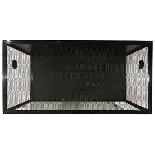 120 Gallon Reptile Terrarium, 4x2x2 FT Front Opening Enclosure for Bearded Dragon & Snake | Heavy-Duty Screen Top Ventilation, Easy to Assemble & Maintain, Black - color: green