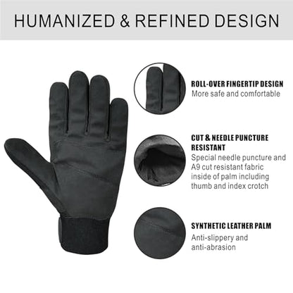 Needle Puncture & Thorn Proof Gloves, Level 3 Needlestick Resistant, A9 Cut Resistant Gloves - color: 91532, size: Medium