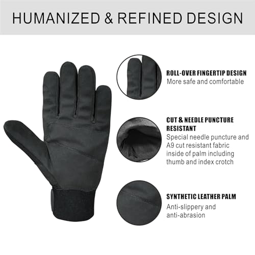 Needle Puncture & Thorn Proof Gloves, Level 3 Needlestick Resistant, A9 Cut Resistant Gloves - color: 91532, size: Large