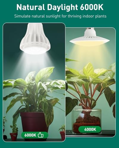 Pawfly Grow Lights for Indoor Plants, 12W PAR20 LED Grow Light Bulb (150W Eqv), Ultra-High PPFD 466 μmol/m²/s at 1ft, 6000K Full Spectrum COB Plant Light for Seedling & Hydroponic Gardening