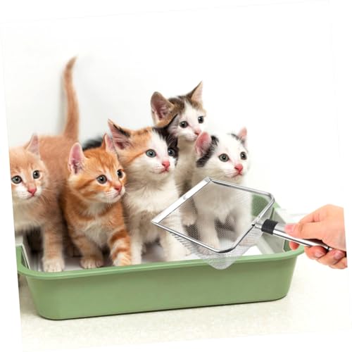 Stainless Steel Cat Litter Scoop Metal Litter Sifter 2.8mm Mesh Large 28.5x14x6cm Sand Shovel Pet Waste Cleaning