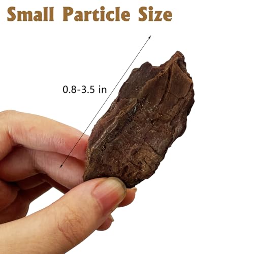 Hamiledyi Reptile Bark Bedding 22.9oz Tortoise Terrarium Substrate Natural Pine Bark Mulch Reusable Wood Chips for Bearded Dragon Snake Box Turtle Gecko Hermit Crabs(Small) - size: 1 Pcs-Small Reptile Bark Bedding