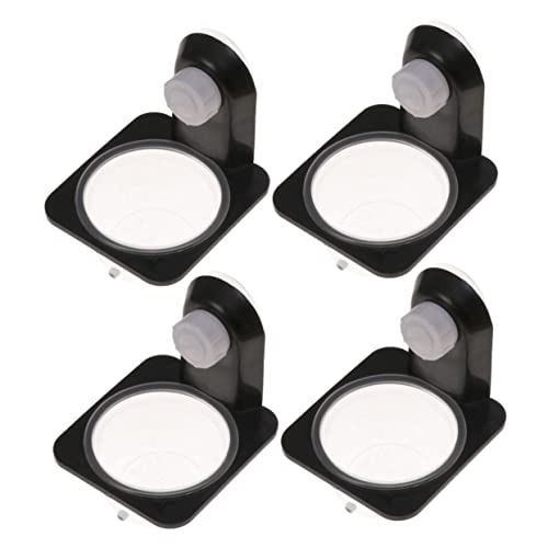 BESPORTBLE 4pcs Reptile Food and Water Bowls Durable Black Feeding Dishes for Lizard Gecko Turtle and More Easy to Clean Space-Saving Design Suitable for Tanks and Boxes