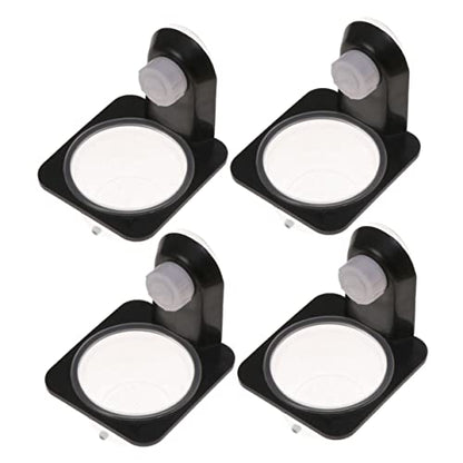 BESPORTBLE 4pcs Reptile Food and Water Bowls Durable Black Feeding Dishes for Lizard Gecko Turtle and More Easy to Clean Space-Saving Design Suitable for Tanks and Boxes