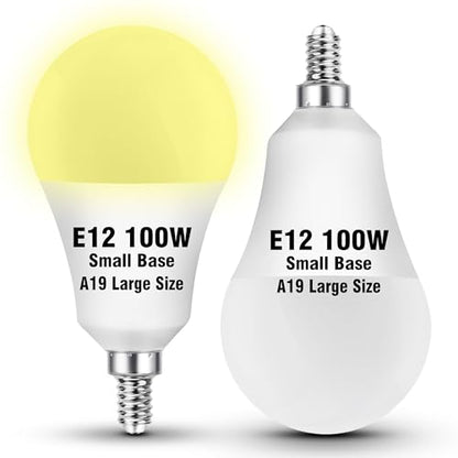 E12 LED Candelabra Bulb 100Watt Equivalent, 4000K Natural White, E12 A19 LED Ceiling Fan Light Bulbs A60 Globe Shape for Chandelier Pendant Wall Sconces Lighting, 9W 1000LM, Non-Dimmable, 2 Pack - color: 4000k Natural White, size: 100 Watts