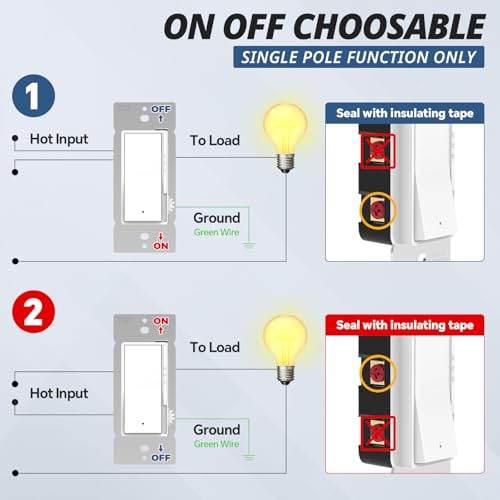 ThunderWay Digital Dimmer Light Switch, Single Pole/3-Way LED Slide Dimmer, for 300W Dimmable LED/CFL Lights and 700W Incandescent/Halogen, Wall Plate Included, 2 Pack, Matte White