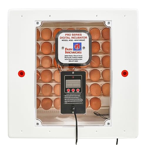 Farm Innovators 41 Egg Digital Circulated Air Incubator w/Auto Turning & Humidity Control - Automatic Incubating Machine for Hatching Chicken Eggs and Poultry Farming
