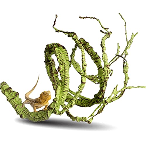 Reptile Vines Artificial Terrarium Plant Flexible Bendable Jungle Climbing Bearded Dragon Lizard Snake Gecko Chameleon Habitat Décor Plants
