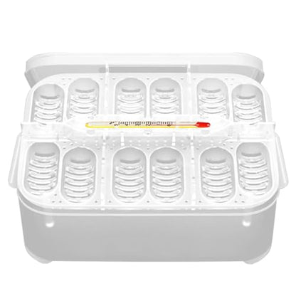 Reptile Incubation Box Reptile Incubator Egg Tray Hatching Box with 12 Grids for Turtle Gecko Lizards Mane, Reptile Incubation Box