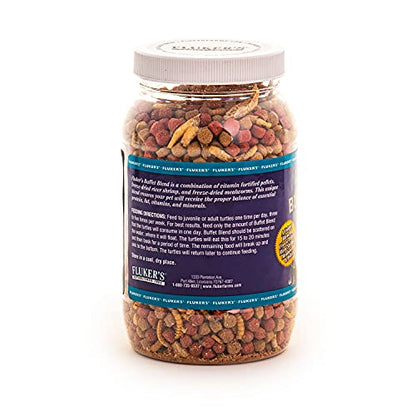 Fluker's Buffet Blend Aquatic Formula,Turtle Food with Freeze,Dried Shrimp,Mealworms,and Vitamin Enriched Pellets,7.5 oz (Pack of 2) - size: 7.5 Ounce (Pack of 2)