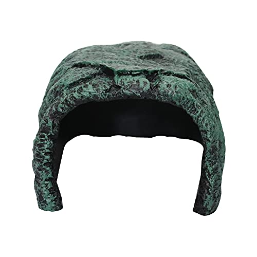Reptile Rock Hideout Reptile Rock Hide Cave, Aquarium Habitat Décor Rock Tortoise Hideout for Reptiles, Small Lizards, Turtles,Bearded Dragon Tortoise, Amphibians, Fish (N17)