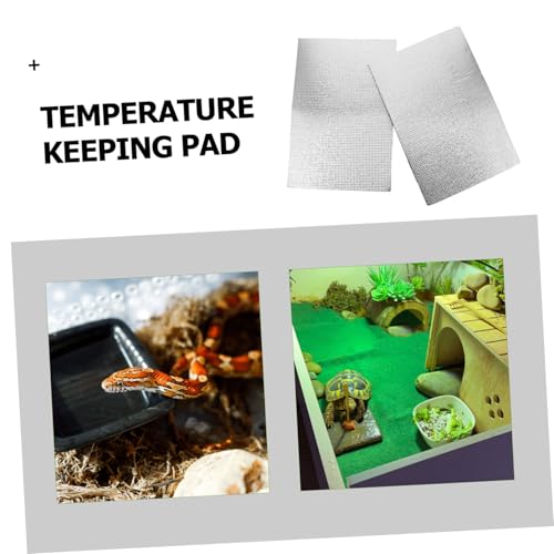 BESTonZON 2pcs Reptile Heat Pad with Reflective Film 38w Waterproof Thermal Mat for Terrarium Heating Small Pet Gecko Turtle Frog Propagator Winter Use